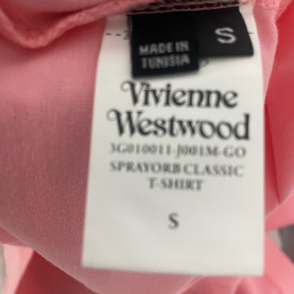 Vivienne Westwood Go Sprayorb Classic Tee Iconic Orbit Logo Unisex Sz S Pink - Picture 5 of 7